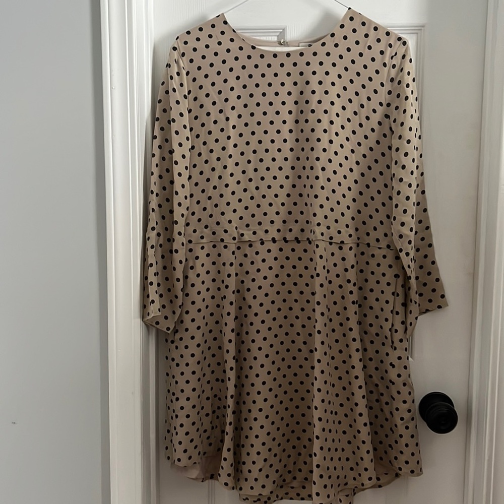 Madewell long sleeve polka dot dress